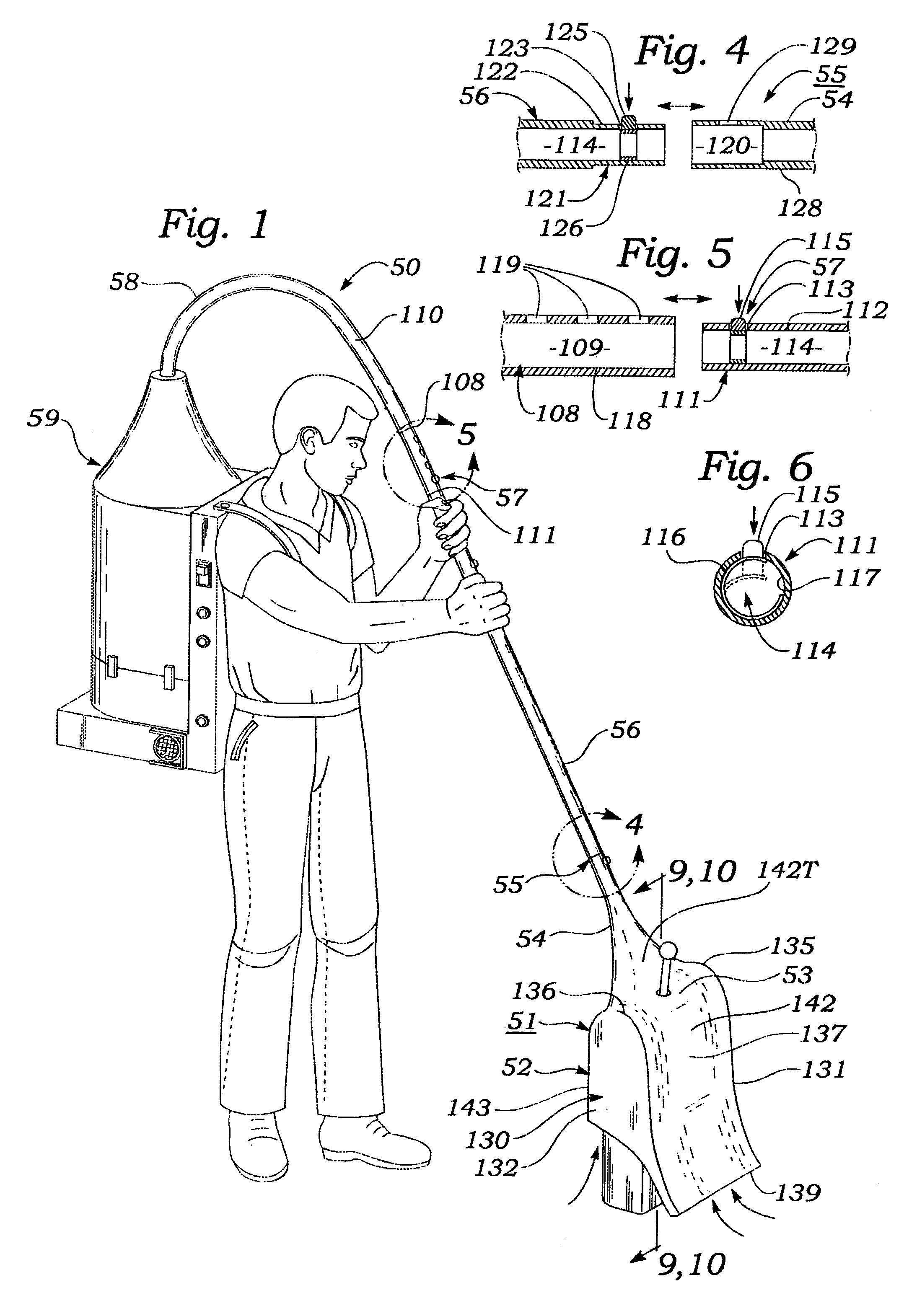 Vacuum broom apparatus