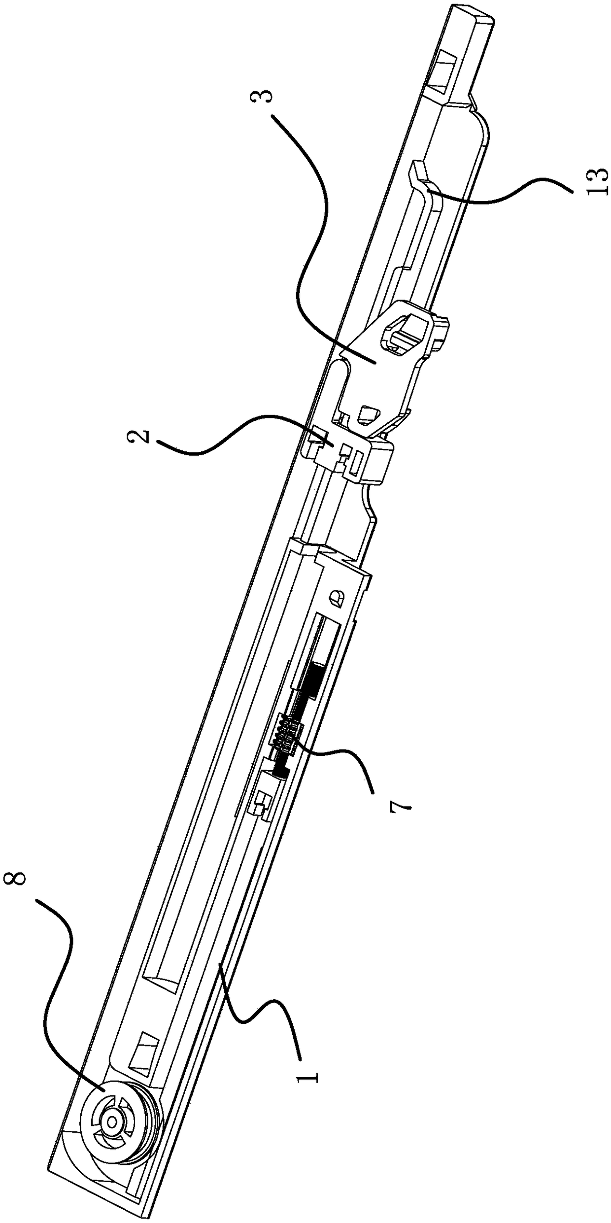 Adjustable damping system for sliding rail