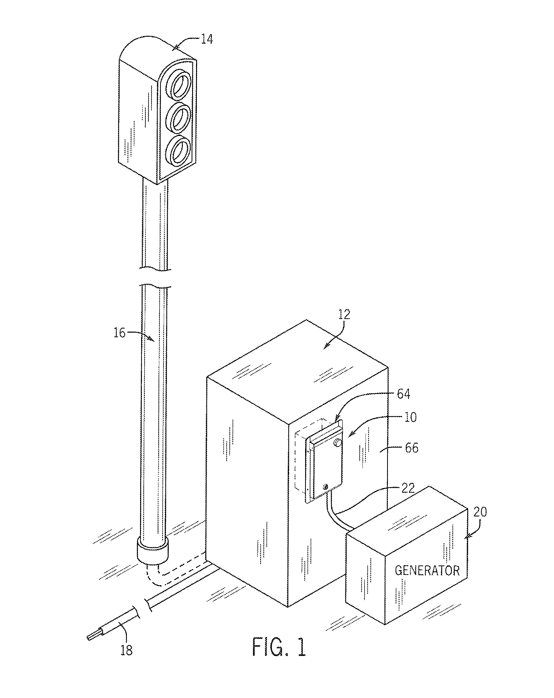 Transfer switch with cover-mounted power inlet
