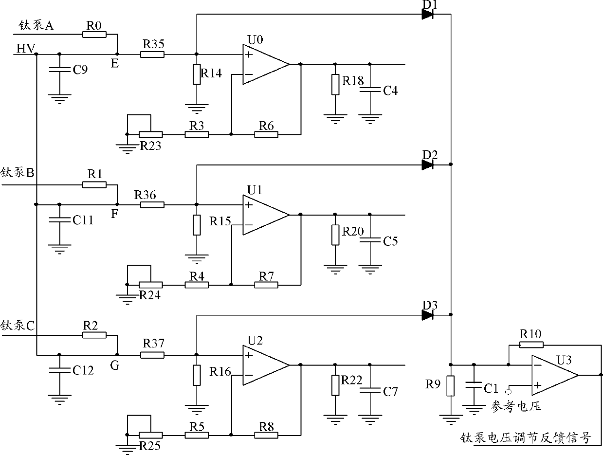 Parallel driving circuit for plurality of titanium pumps