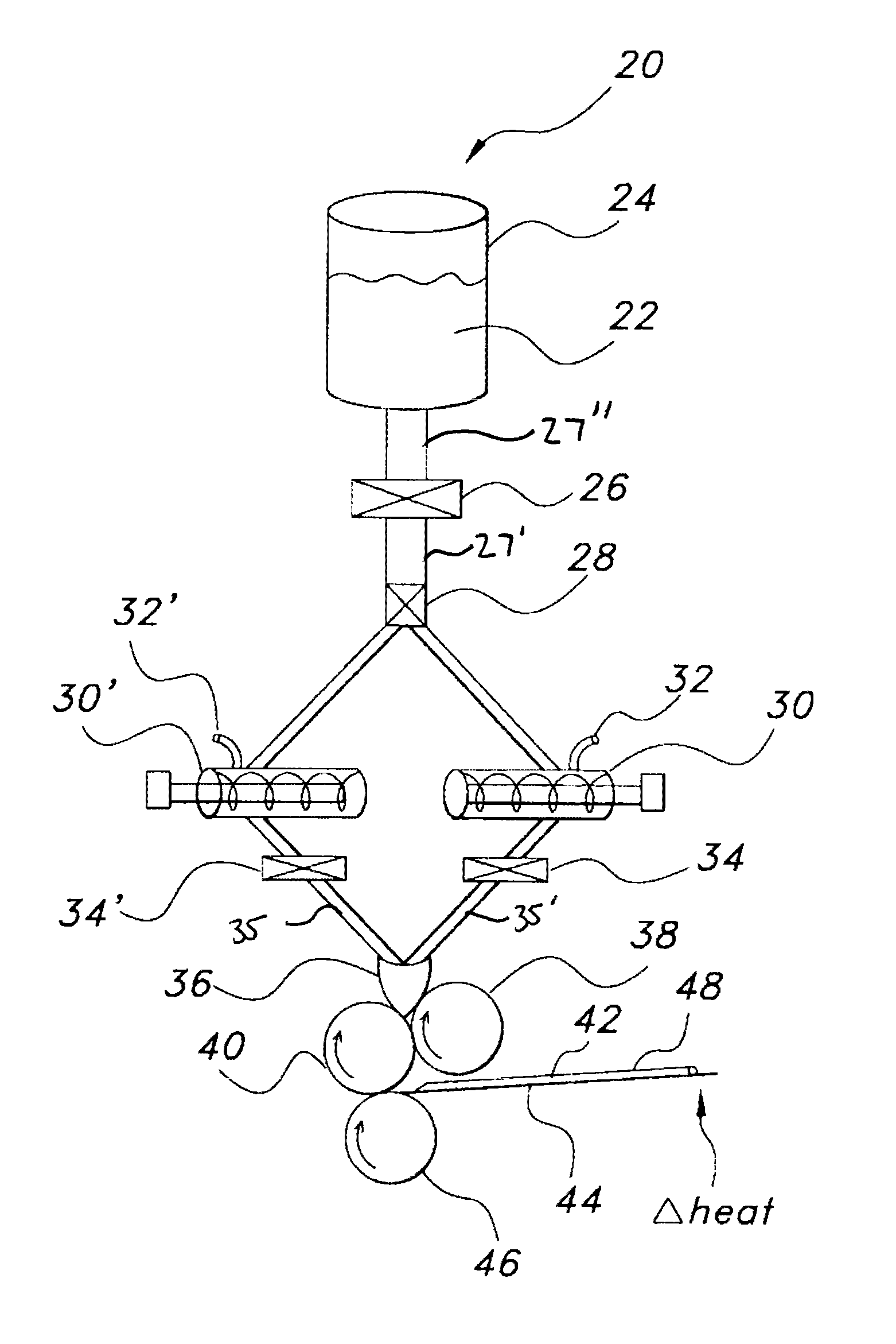 In-line deaeration process for the production of self-supporting film products