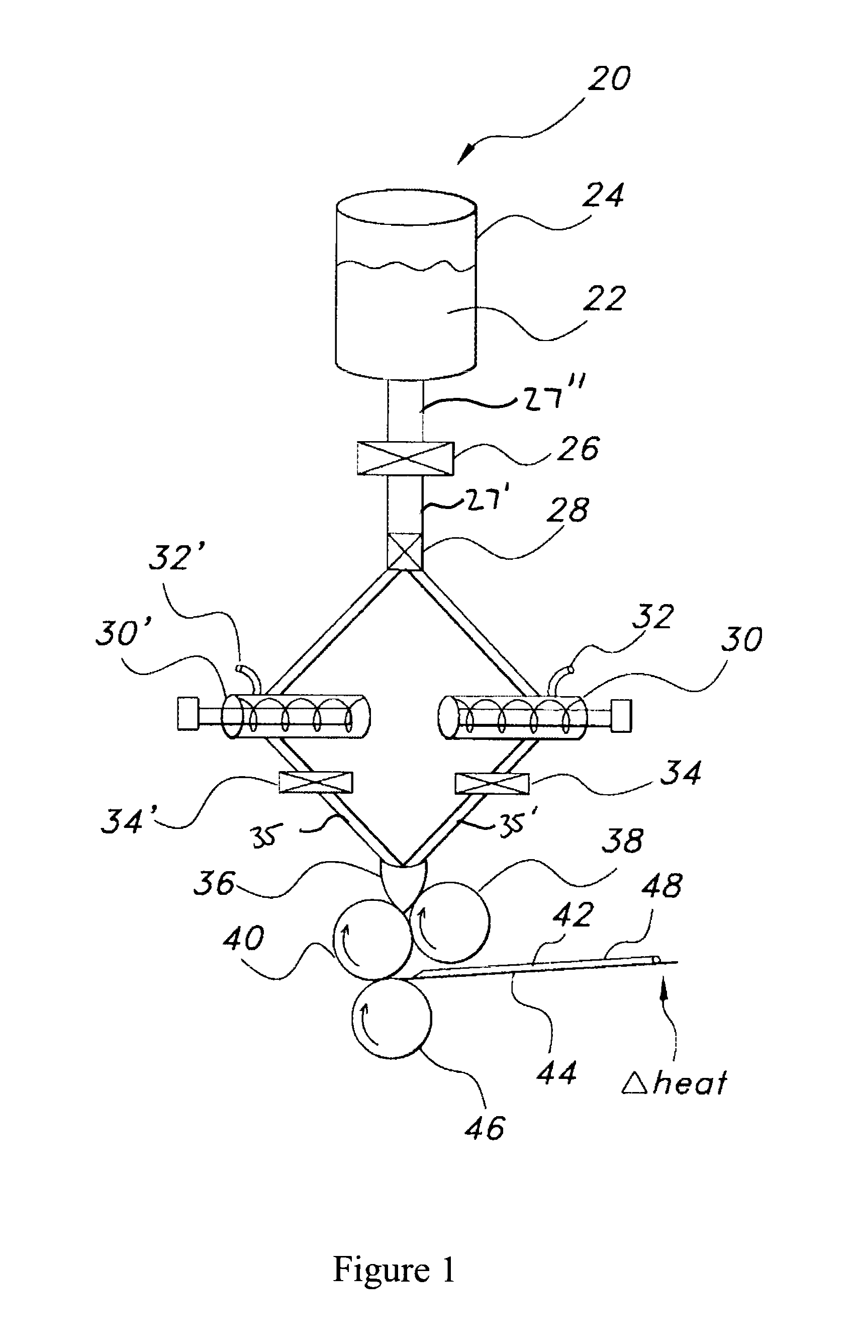 In-line deaeration process for the production of self-supporting film products