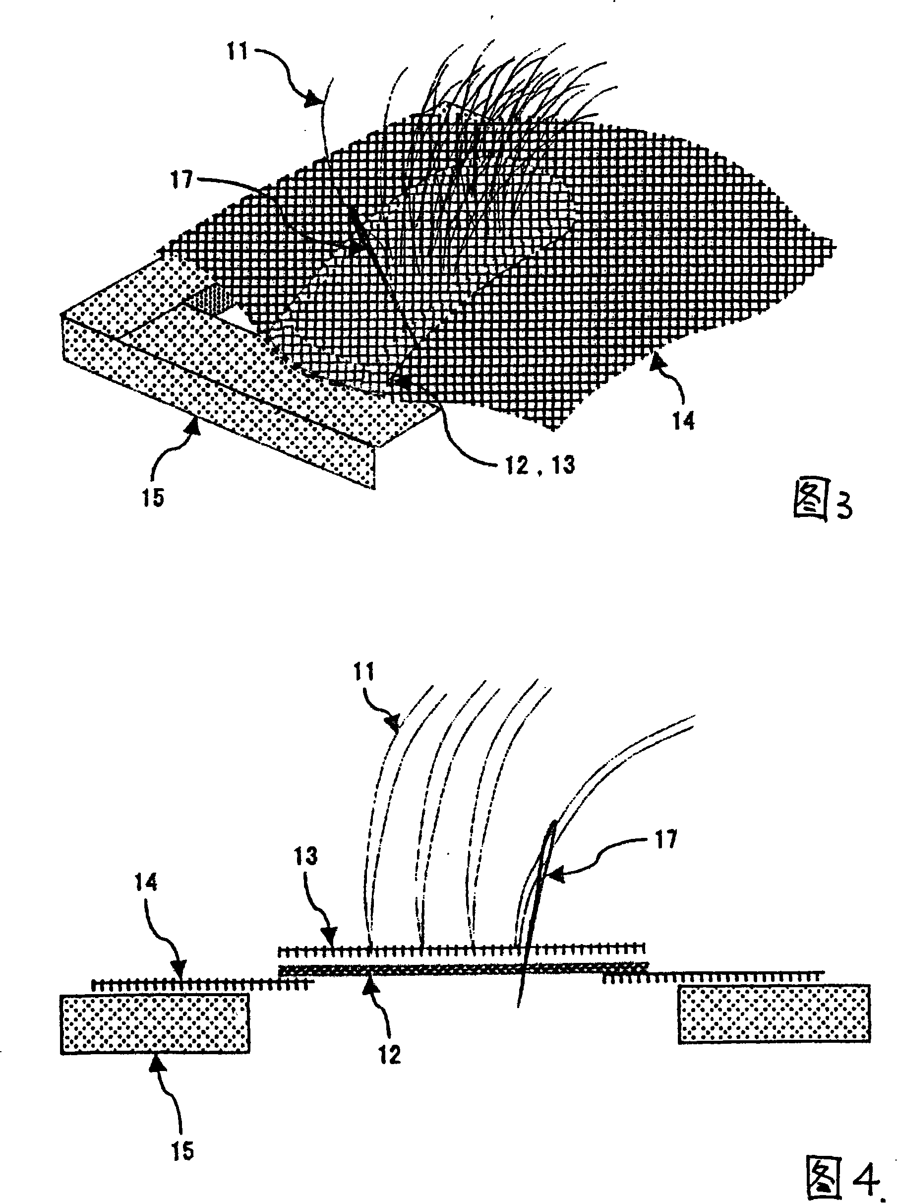 A artificial scalp surface layer non hair buckled hairpiece and its preparation method