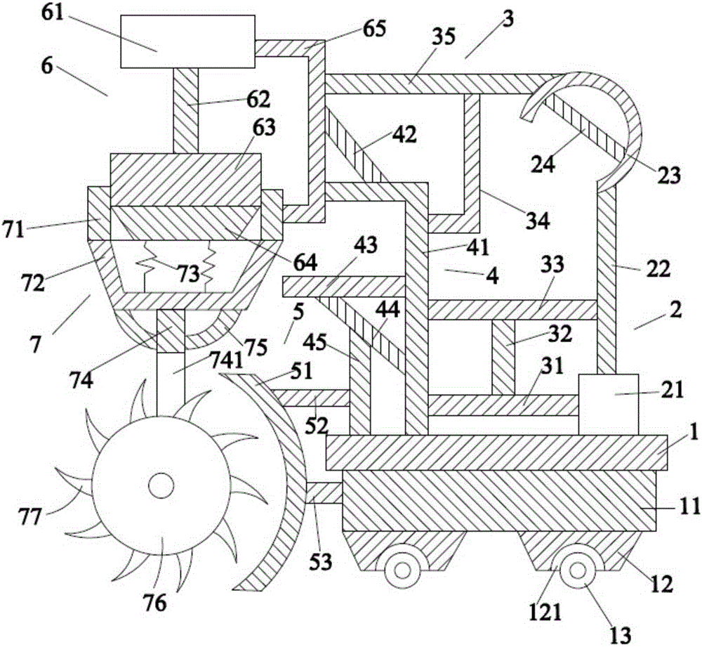 Automatic soil turning machine for strawberry planting