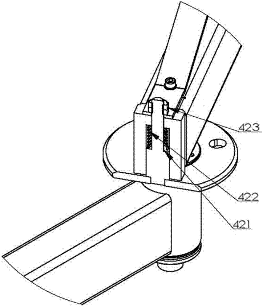 Auxiliary tyre pressing component of tyre mounting and demounting machine and tyre mounting and demounting machine