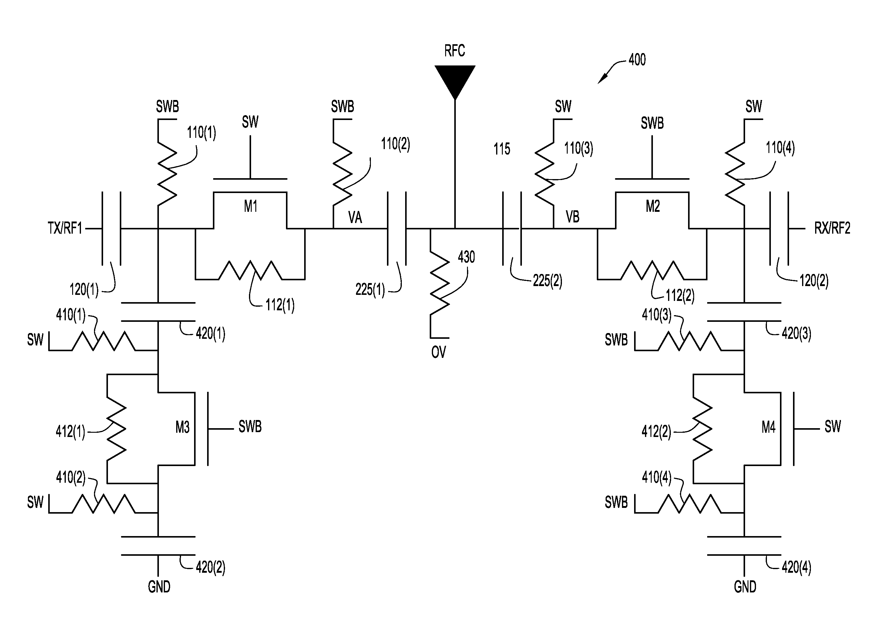 RF Switch with Adaptive Drain and Source Voltage