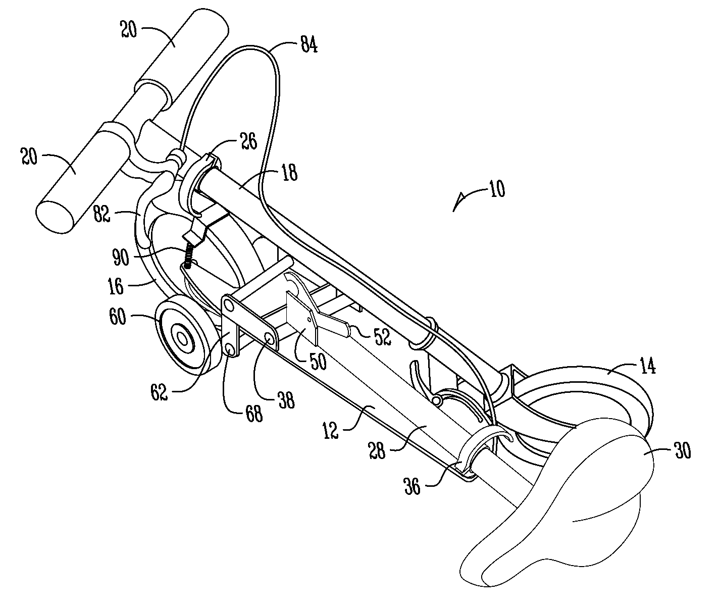 Scooter for seated manual propulsion