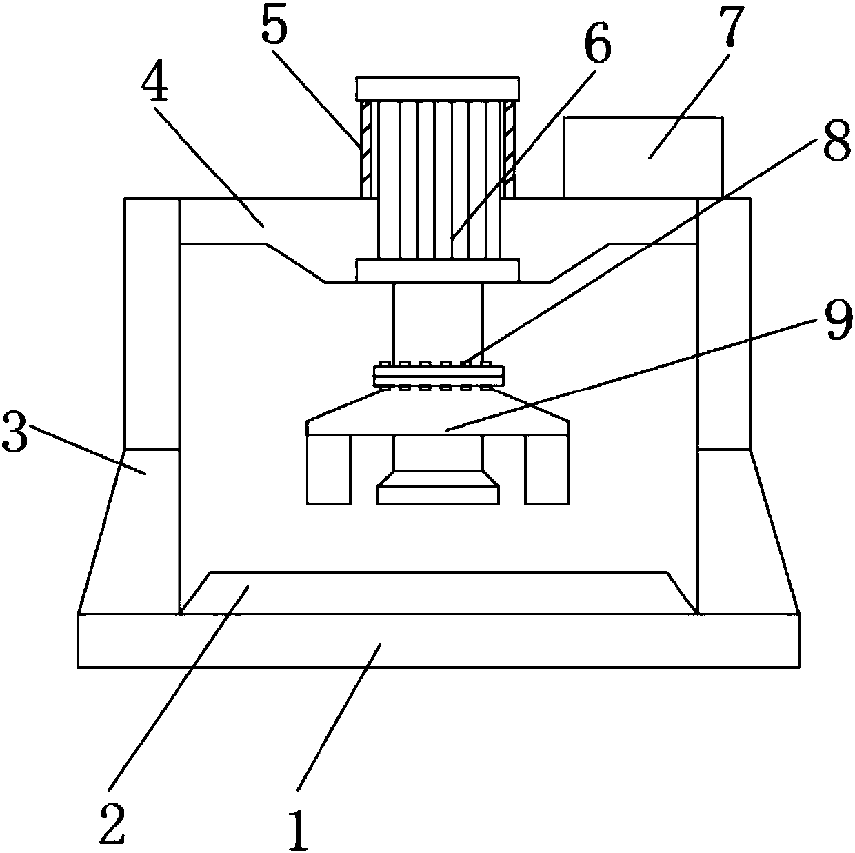 Motor end cover bearing pressing device