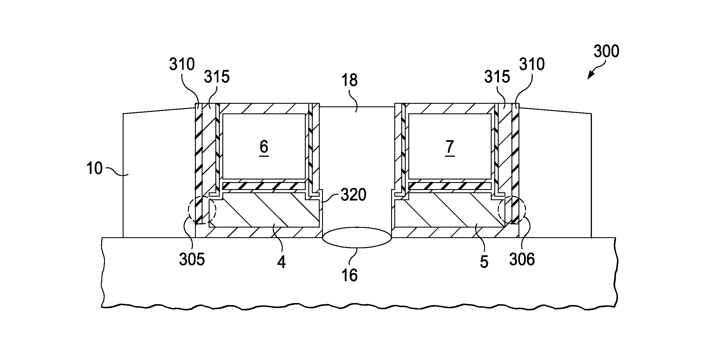 Structure for flash memory cells