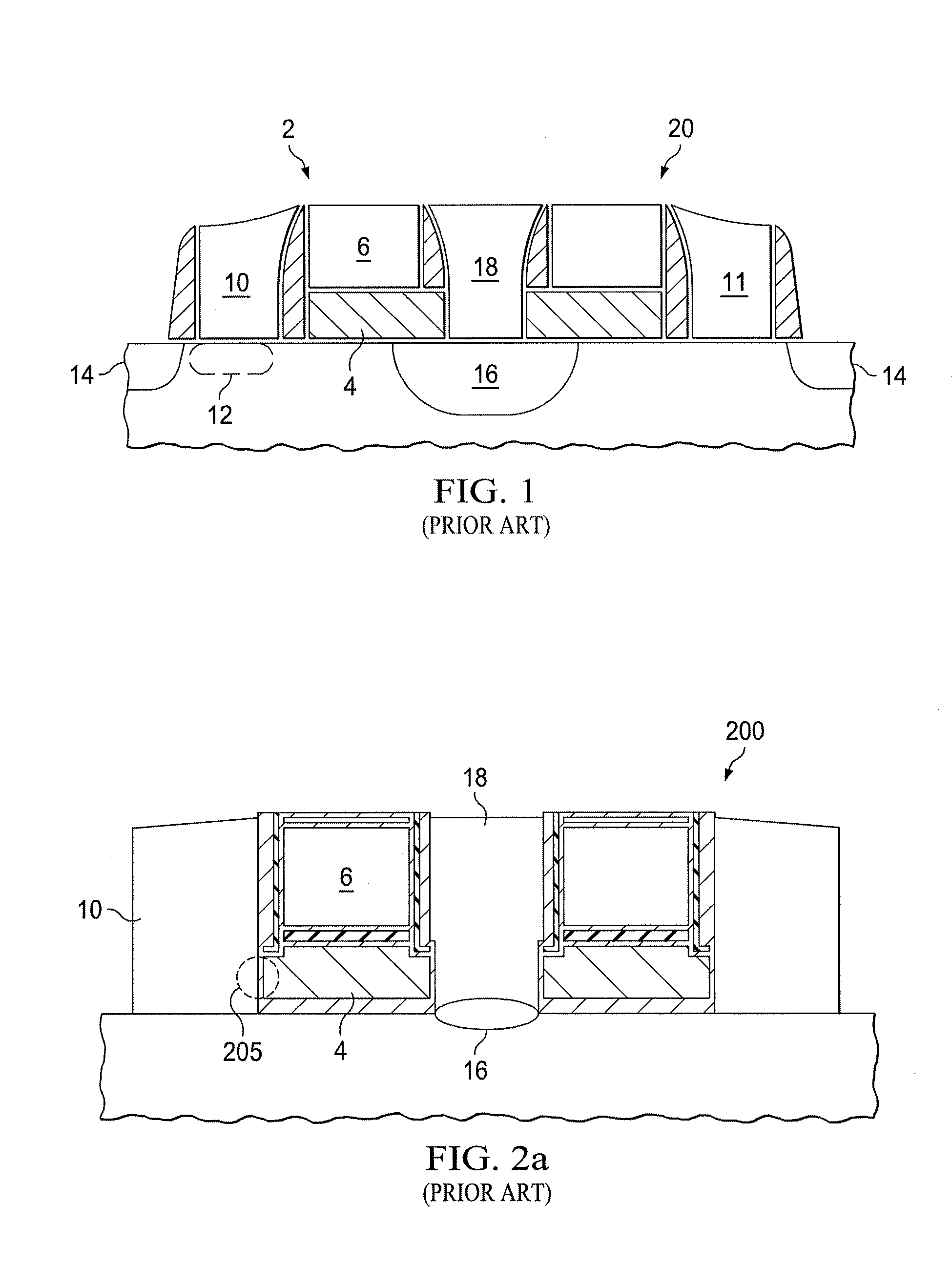 Structure for flash memory cells