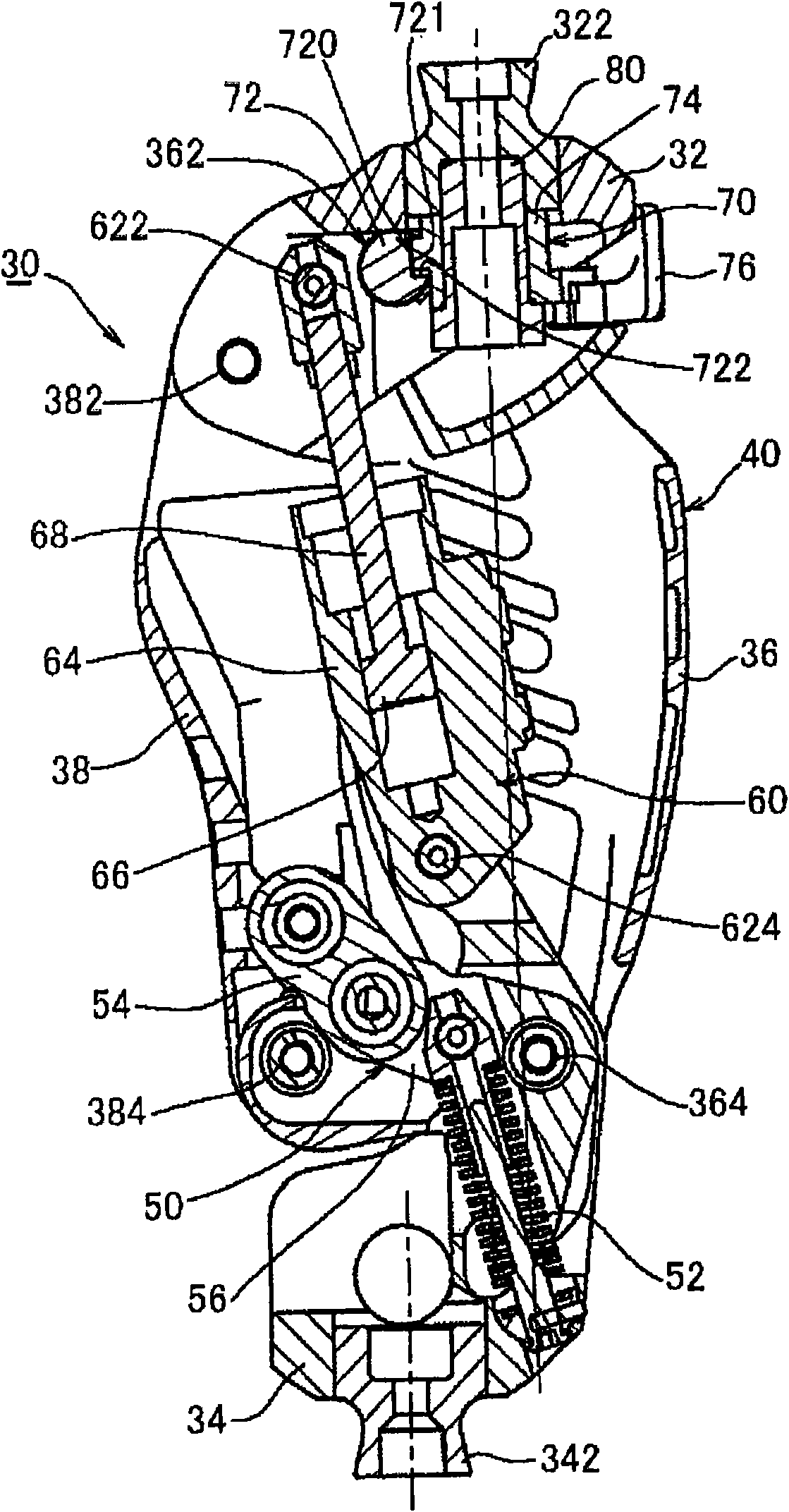 Knee joint including manual lock mechanism and artificial thigh