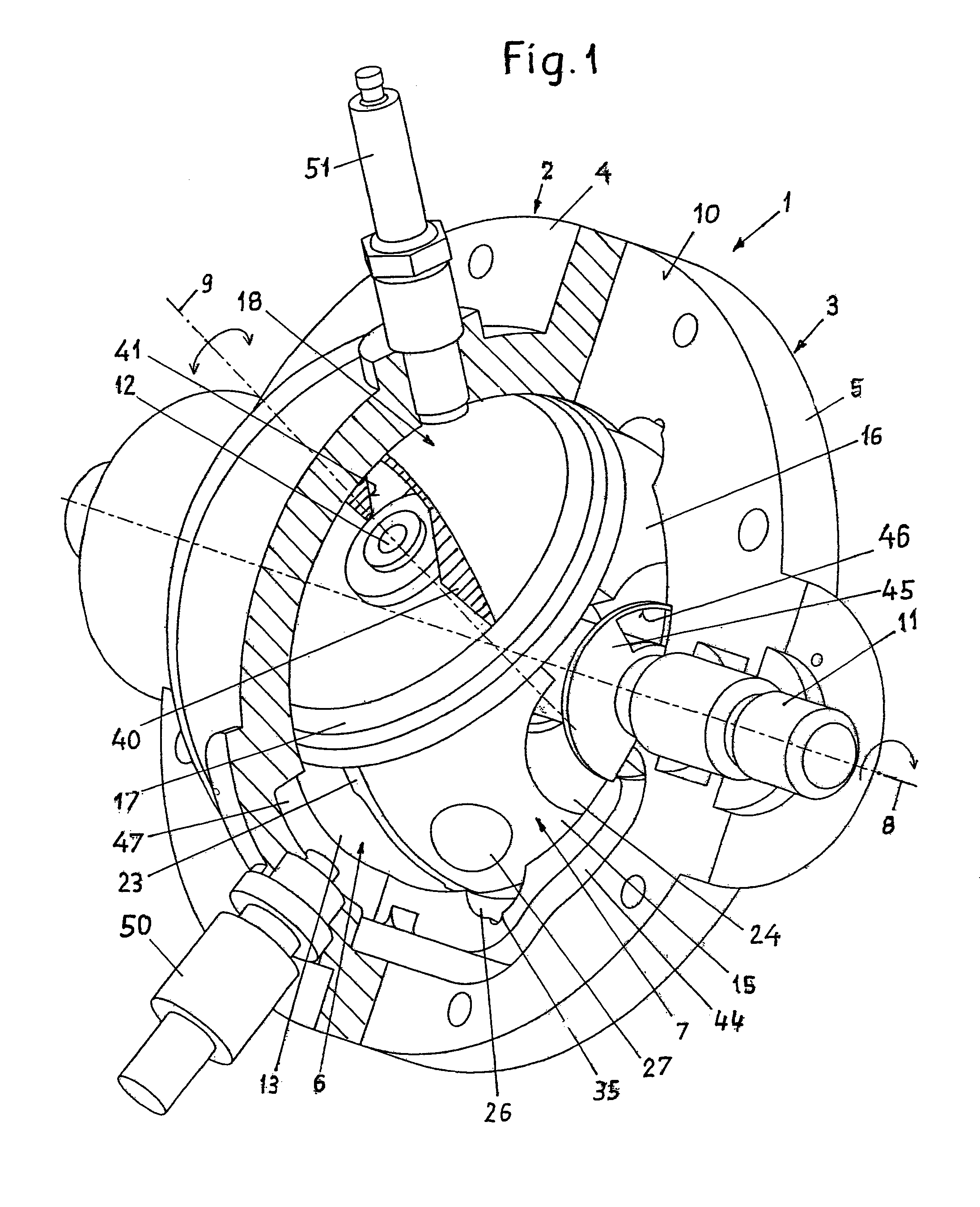 Rotary-piston engine and vehicle comprising an engine of this type