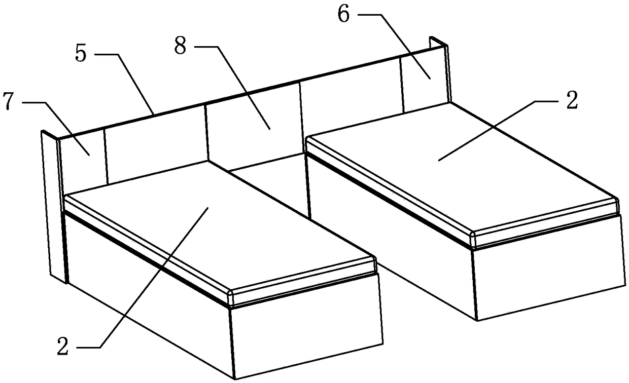 Single bed capable of being changed into double bed