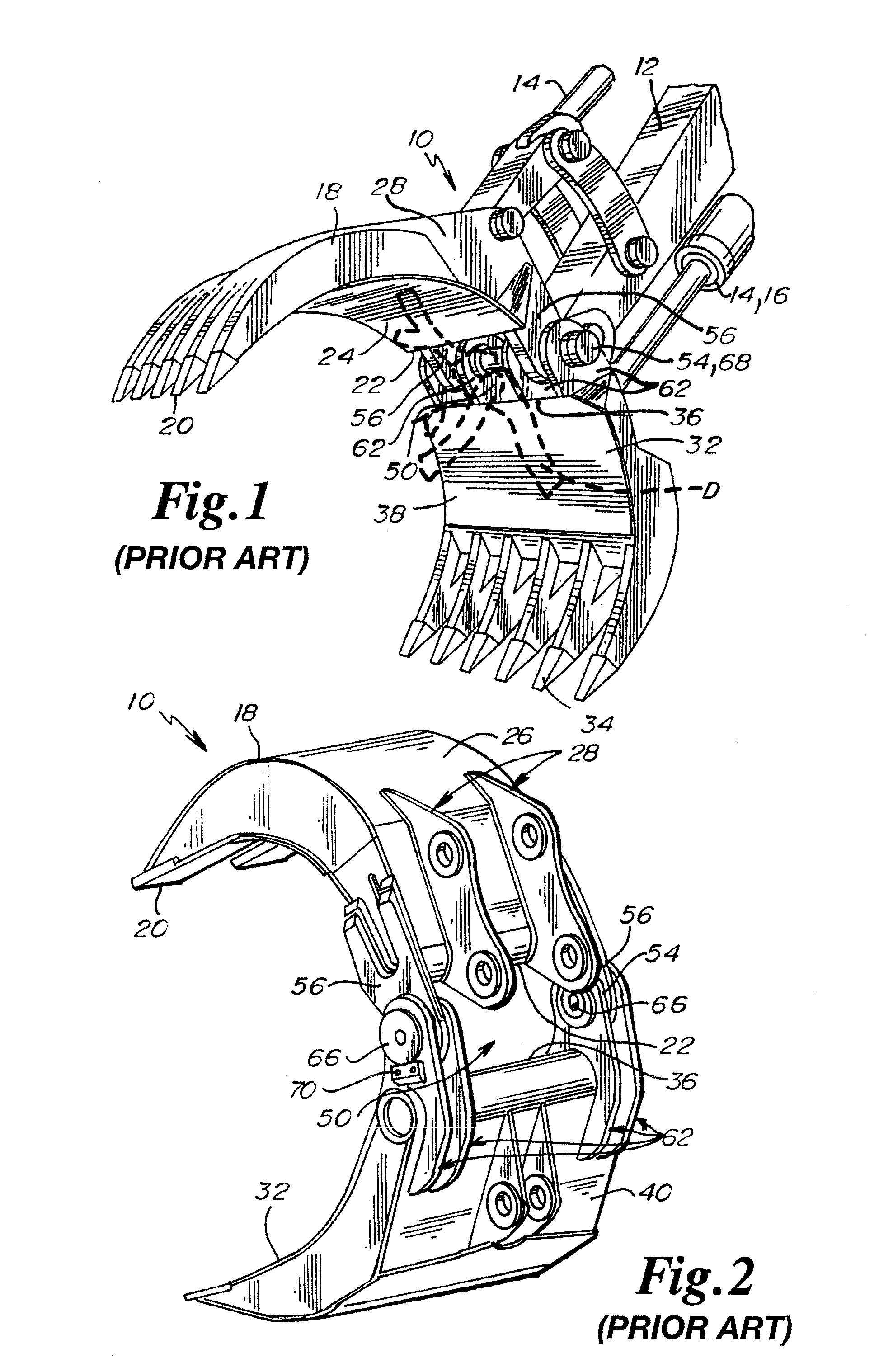 Severe duty grapple with tubular pivot