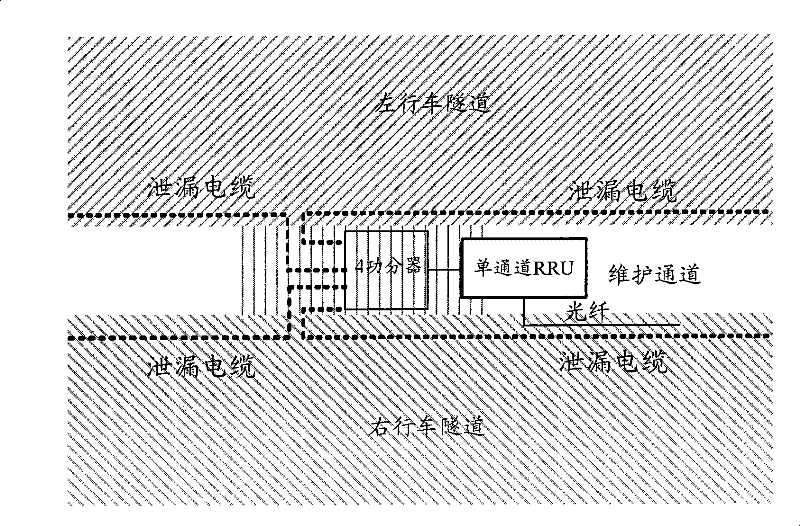 Method for covering tunnel in time division-synchronous code division multiple access mobile communication system