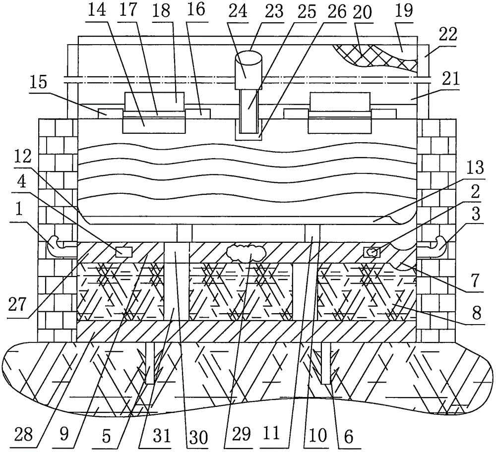 Water retaining roof of building and construction method of water retaining roof