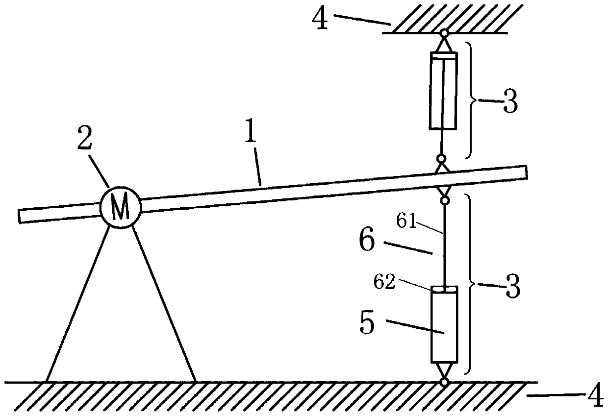 A driving device for reciprocating motion around an axis