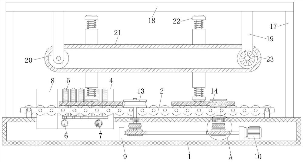 A corner grinding device for light steel structure connectors