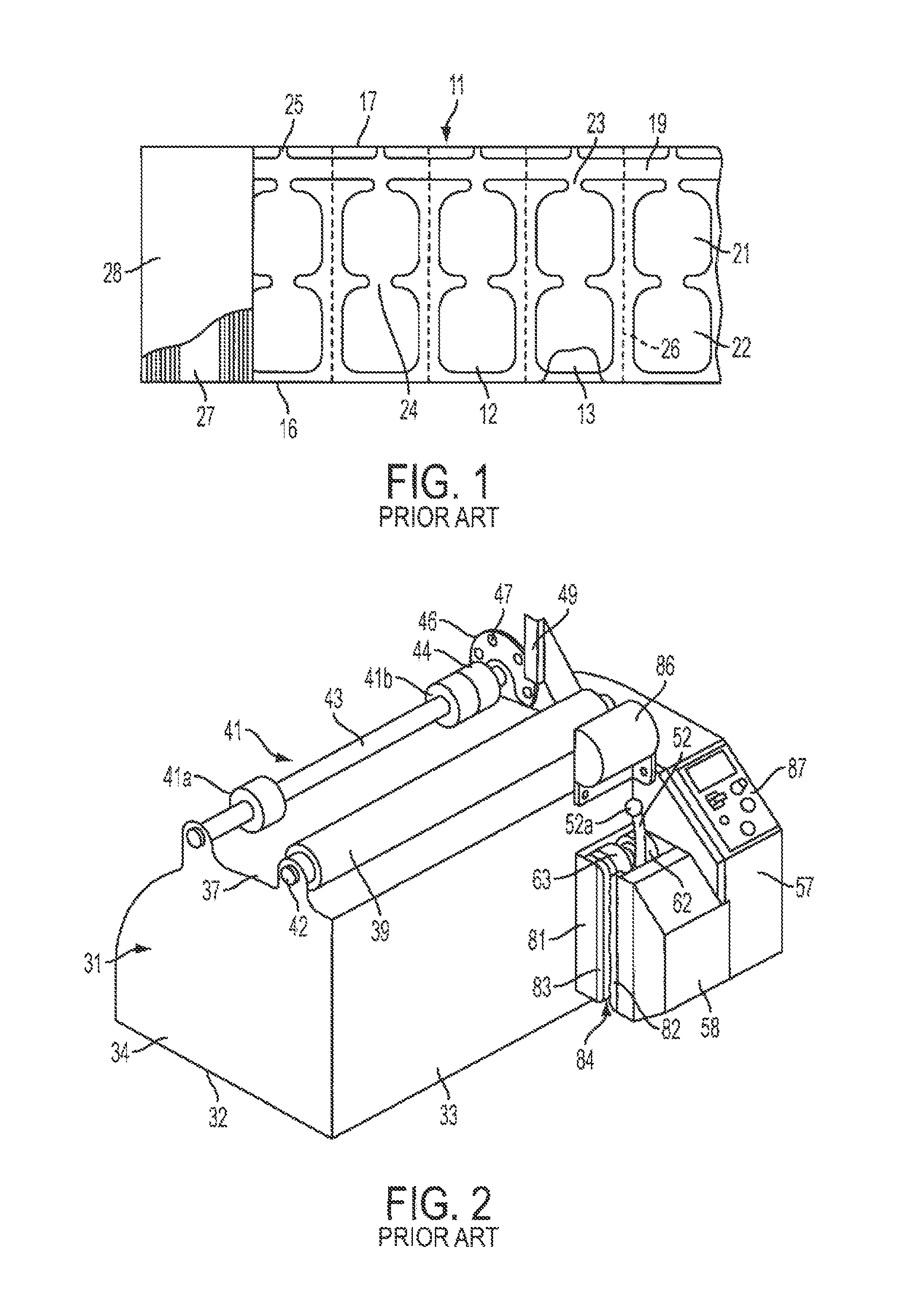 Method and apparatus for inflating and sealing packing cushions with rotary sealing mechanism