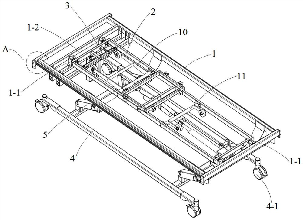 Left-right turnover mechanism of nursing bed and multifunctional electric turnover nursing bed