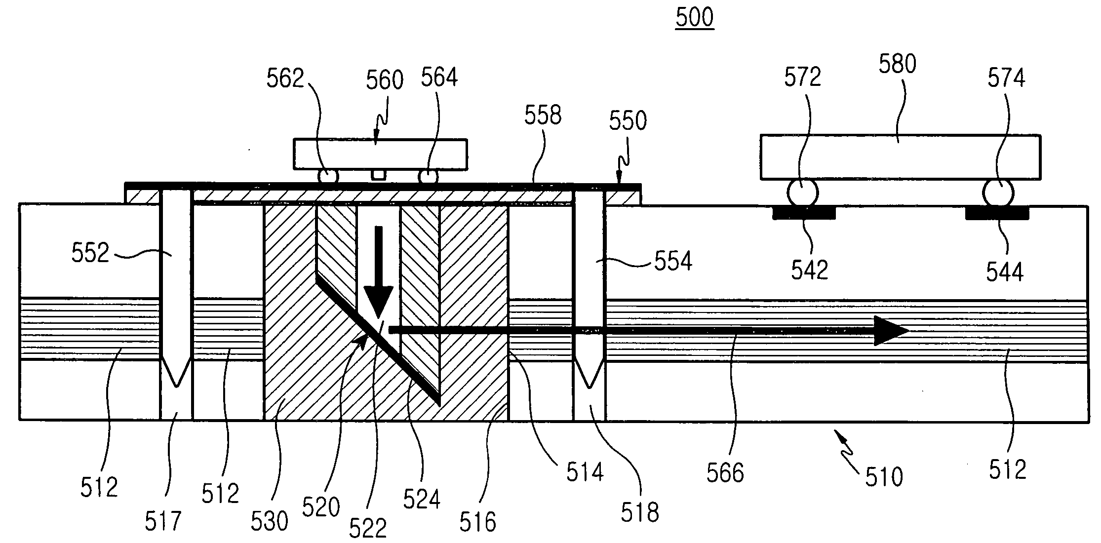 Packaging apparatus for optical interconnection on optical printed circuit board