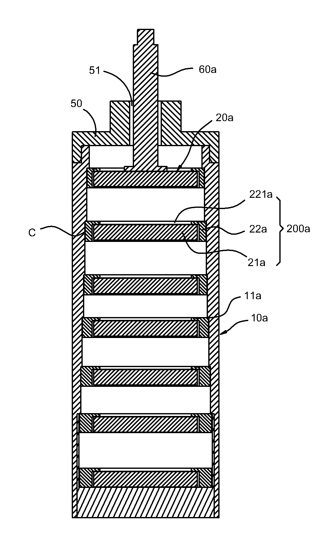 Magnetic shock-absorption device