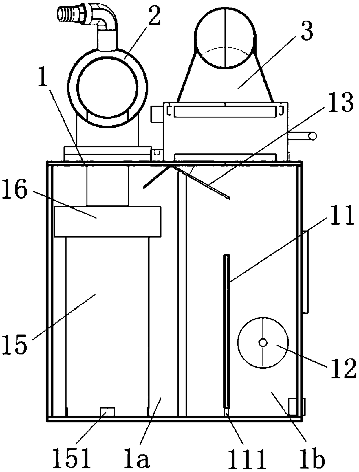 Water-saving washing tank for diesel engine exhaust gas