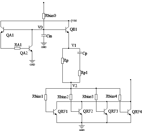 Adaptive bipolar transistor power amplifier linear biasing circuit