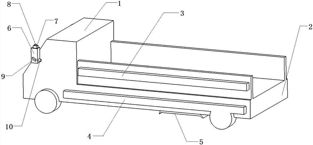 Semitrailer with turning protection device