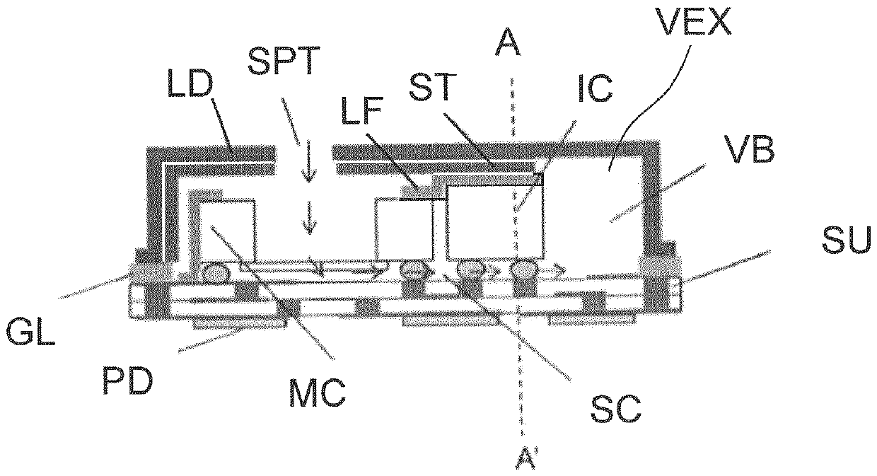 Top-ported microphone package with enlarged rear volume