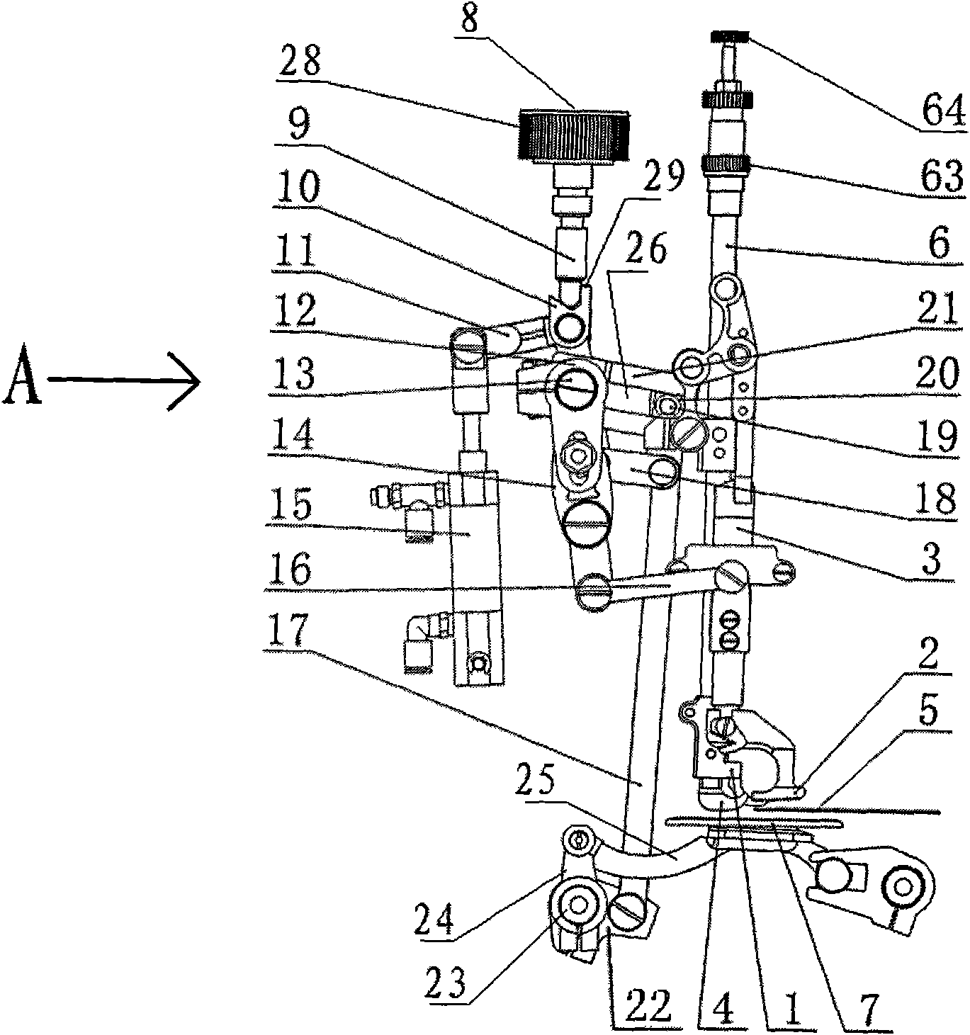 Upper differential feeding mechanism with contraction joint function of sewing machine and upper feeding wrinkling mechanism using same
