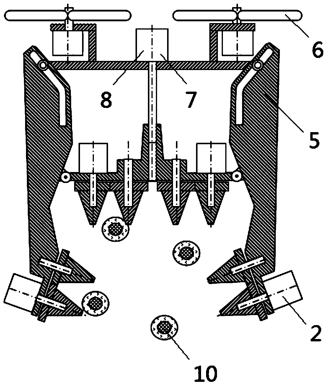 Four-cable synchronous deicing robot and deicing method