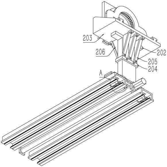 A clamping device for welding seam processing of light pole body