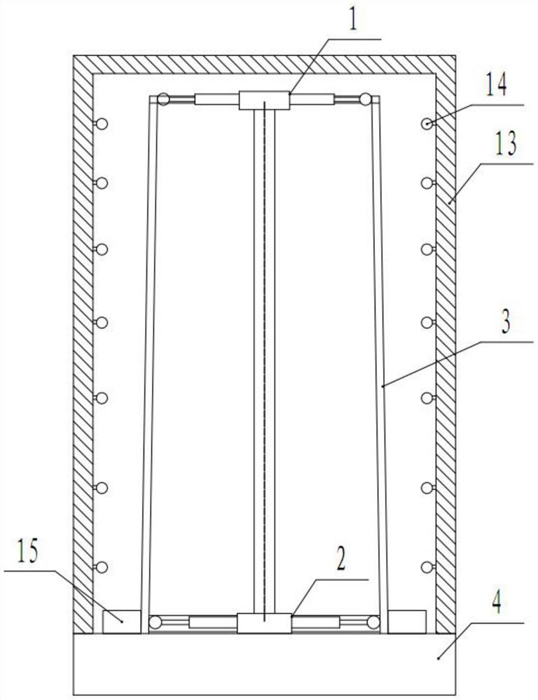 Weather-proof steel tower resistance test device and test method thereof