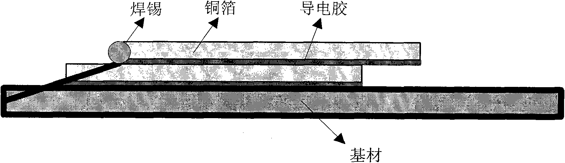 Method for welding conductive copper foil for whole satellite grounding network