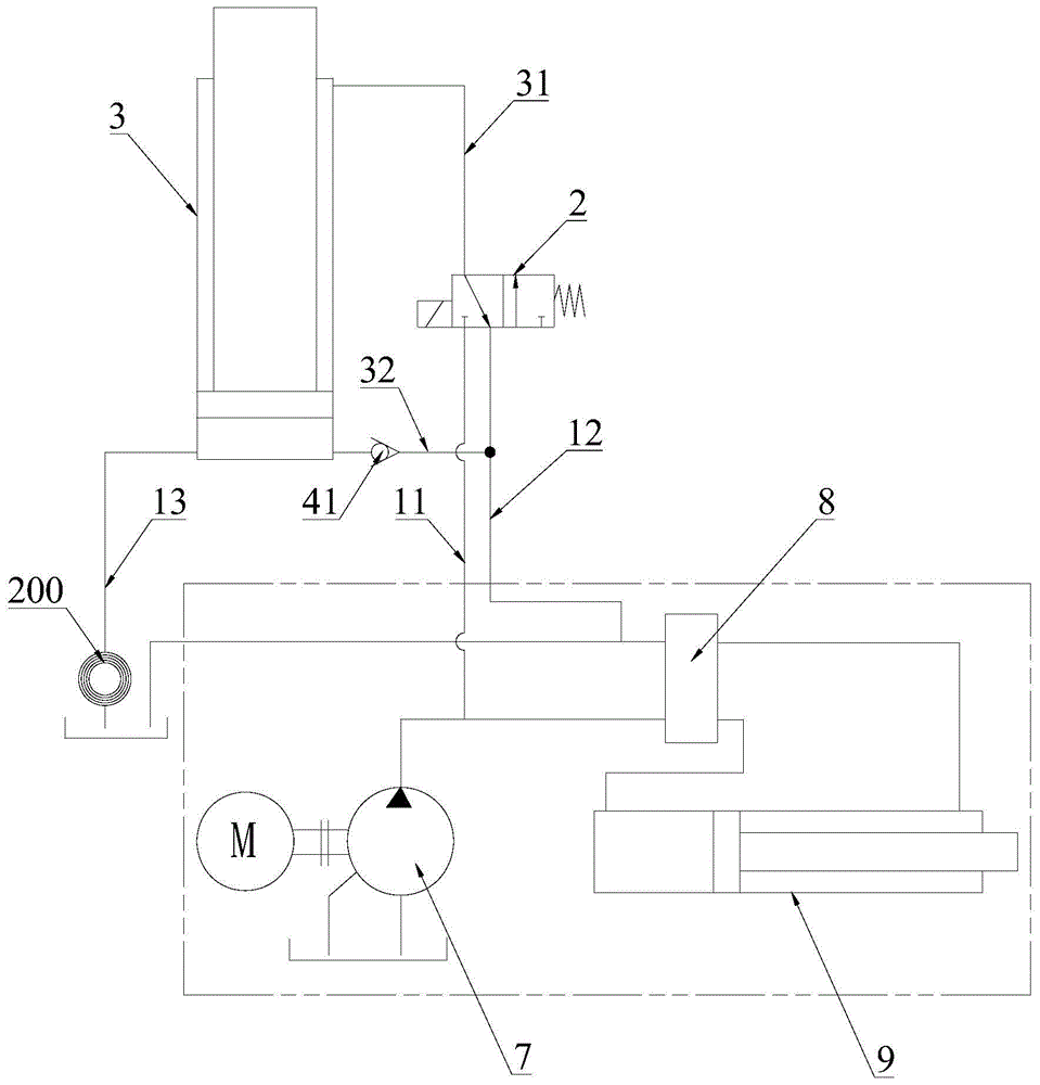 Step-down system and construction machinery