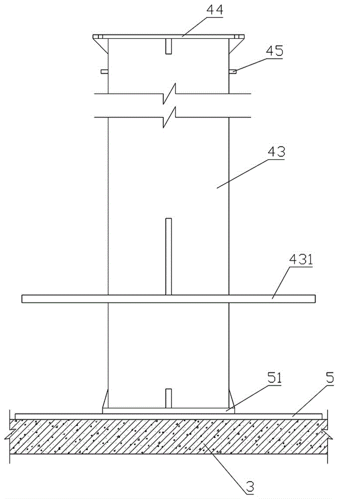 Auxiliary construction method for long-span cantilever integral laminated vierendeel truss structure