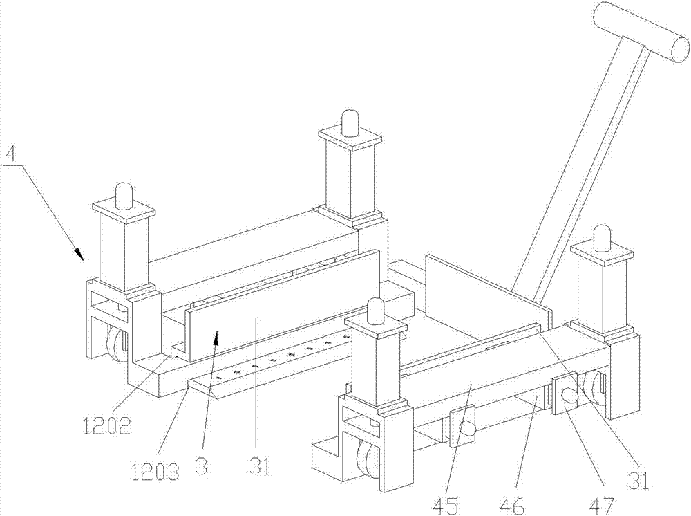 Movable transferring mechanism for generating sets and work method of movable transferring mechanism