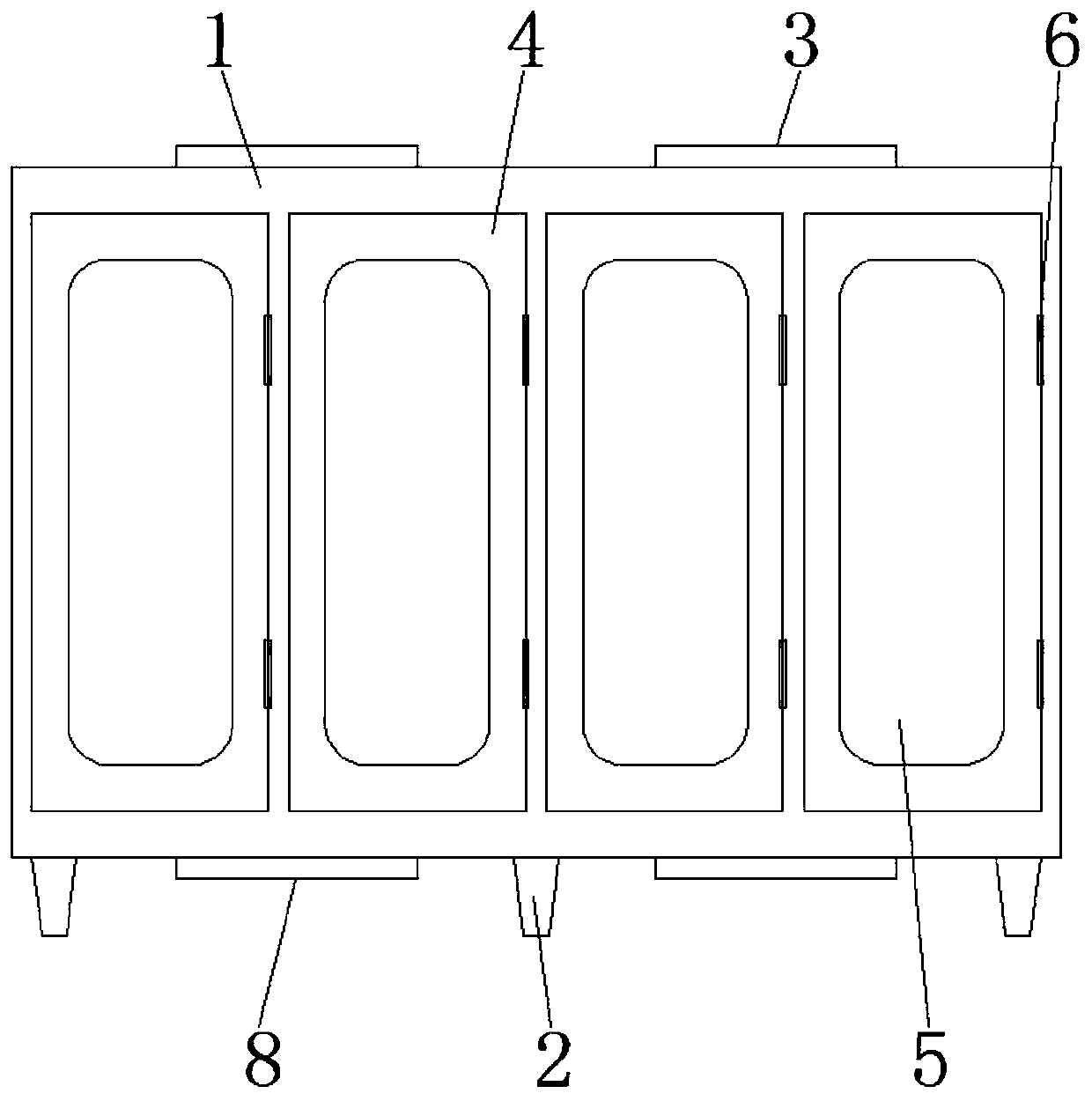 Array cabinet with positioning protection function for super computer