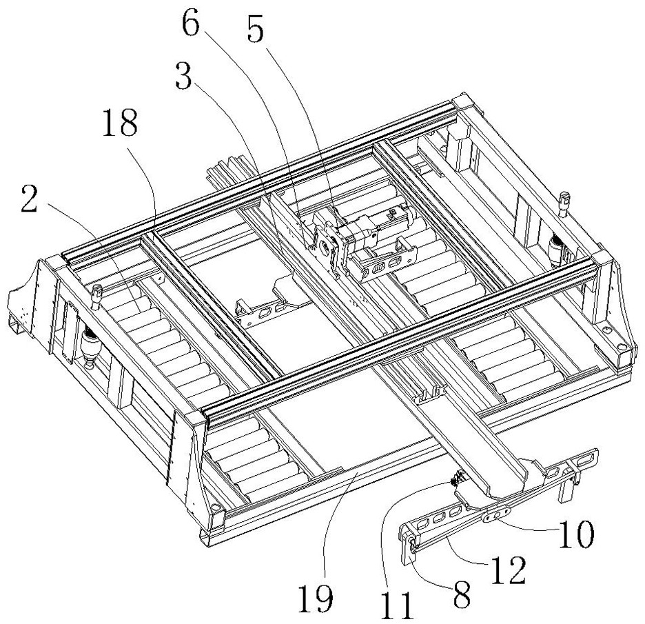 Shifting fork type battery transfer system