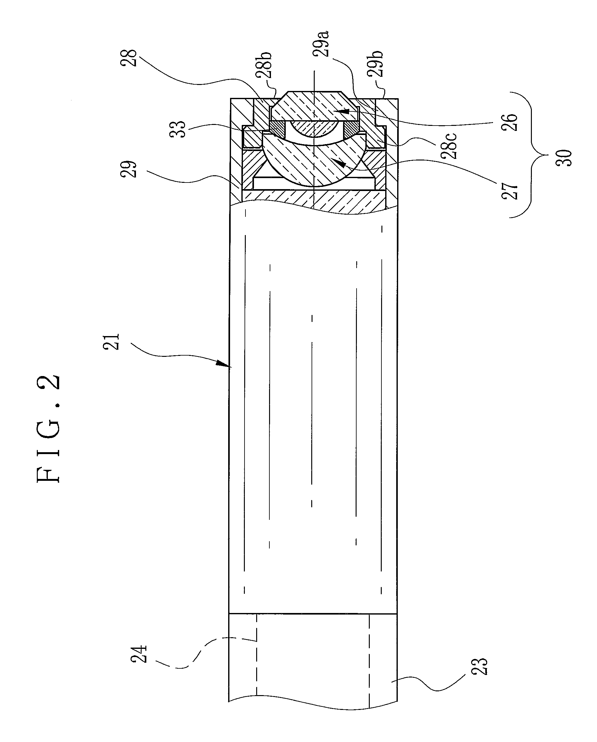 Optical unit for probe and optical unit producing method