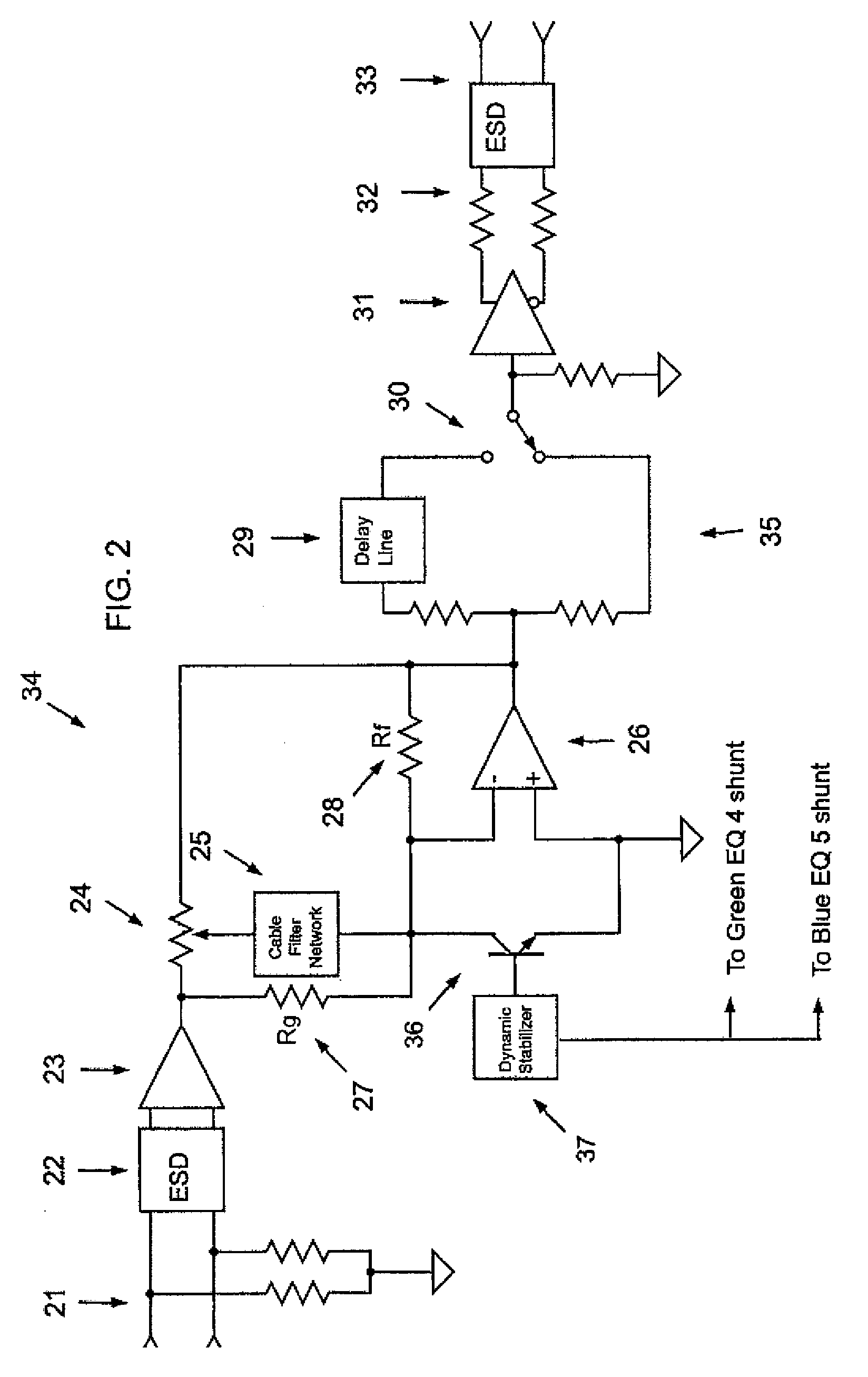 Signal Equalizer for Balanced Transmission Line-Based Video Switching
