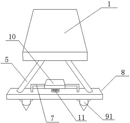 Anti-tilting trolley fit for slope stopping