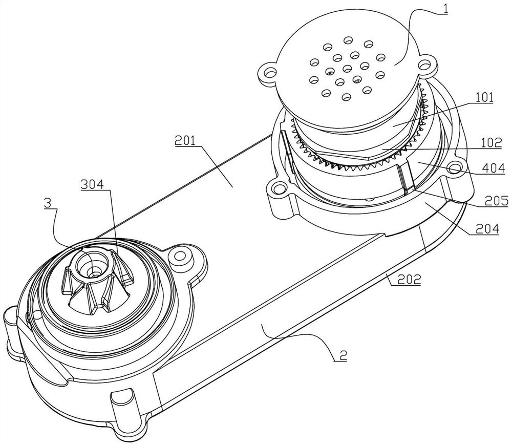 Driving assembly for intelligent floor sweeping robot