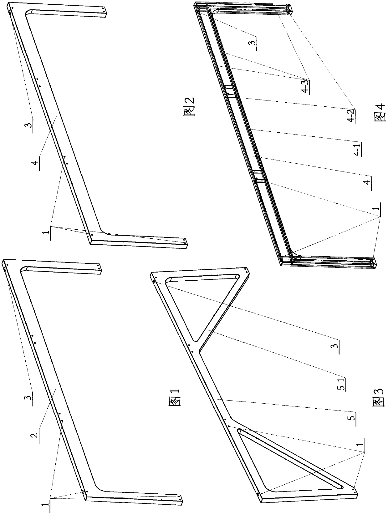 Mechanical garage frame assembled on site mainly using reinforced concrete prefabricated parts