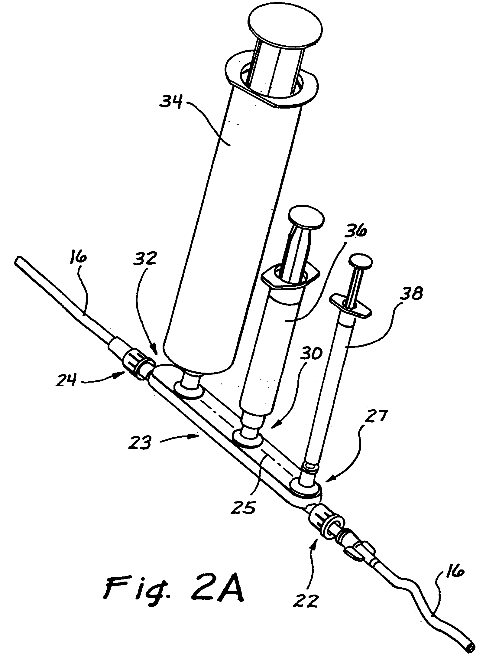 Multi-valve injection/aspiration manifold with needleless access connection