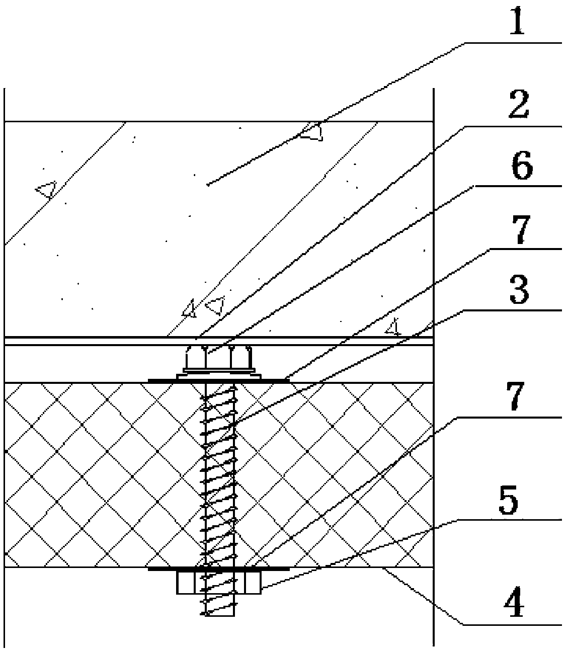 A fixed installation structure and method for a profiled steel plate composite floor insulation board