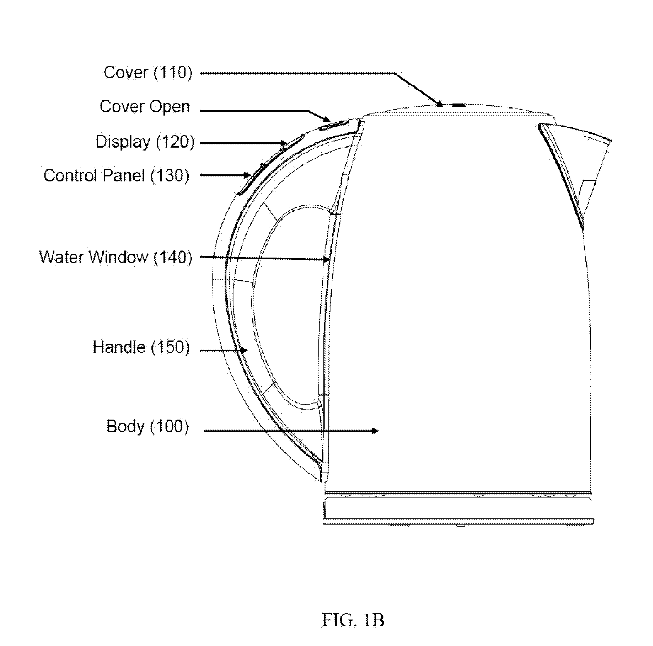 Non-contact liquid level sensing system for household electric appliances