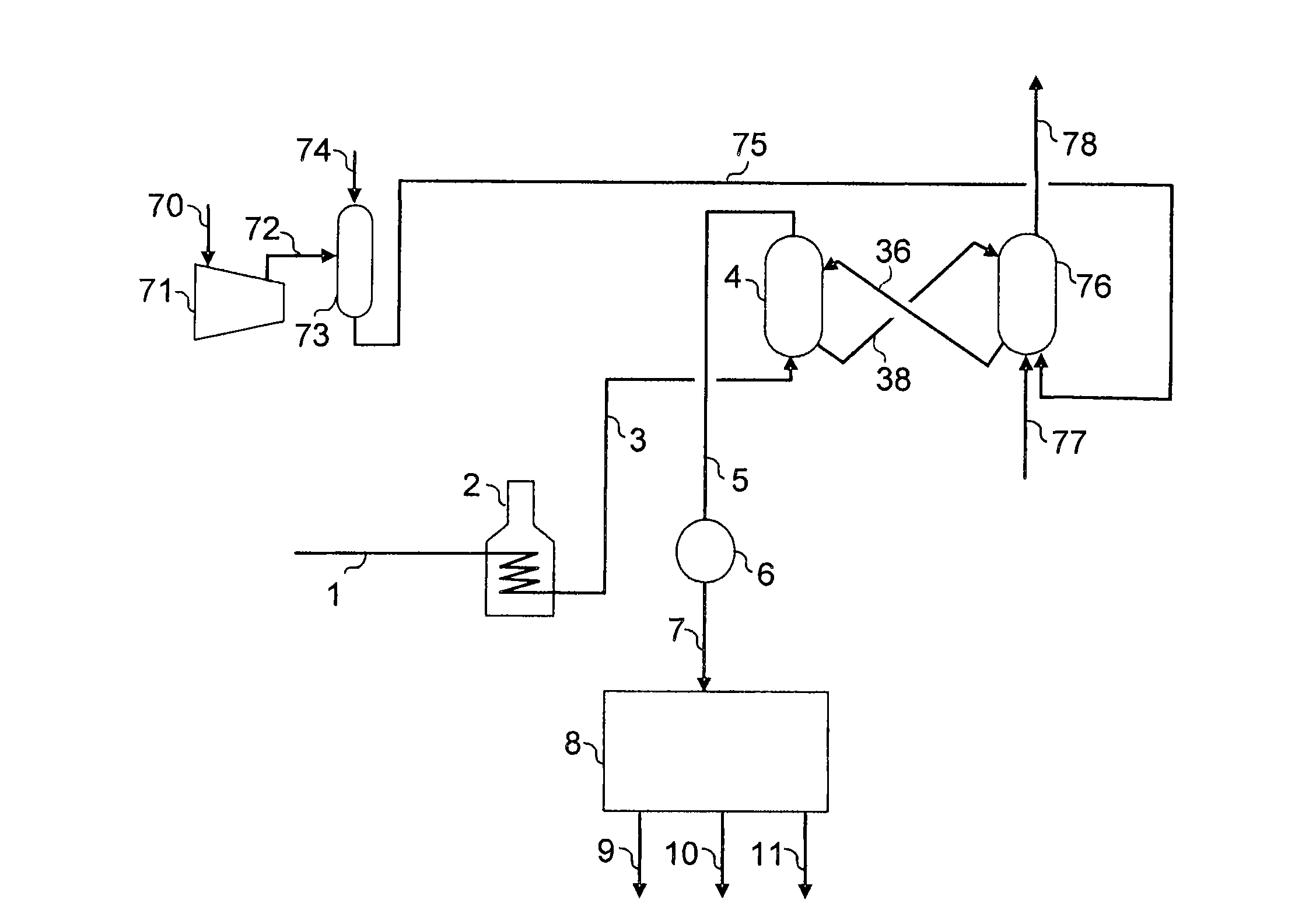 Fluidized bed reactor with back-mixing for dehydrogenation of light paraffins