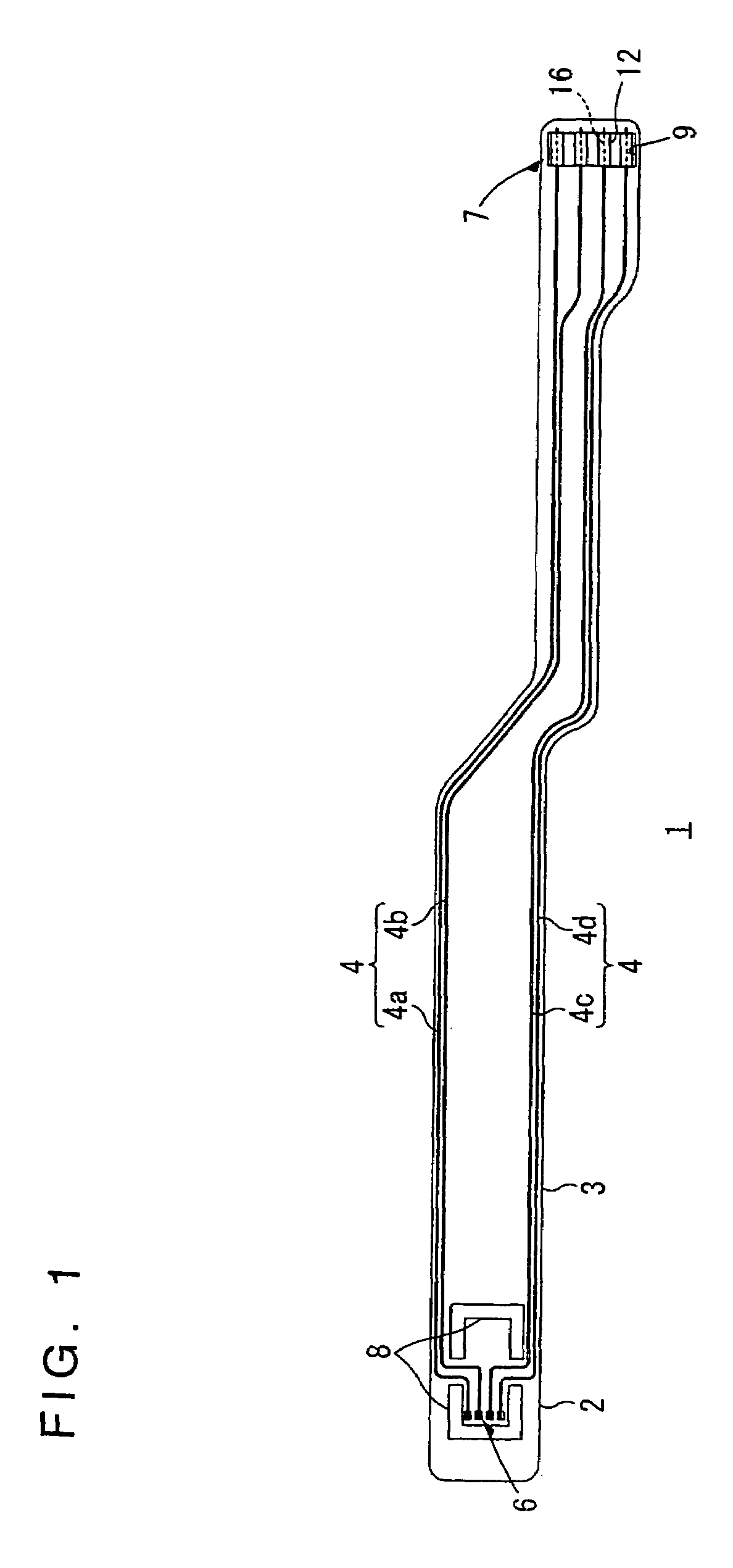 Suspension board having a circuit and a flying lead portion